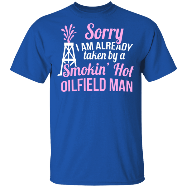 Smokin' Hot Oil Field Man T-Shirt CustomCat