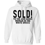 Sold! To The Gorgeous Woman In the White Dress T-Shirt CustomCat