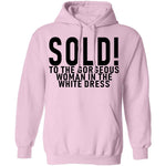 Sold! To The Gorgeous Woman In the White Dress T-Shirt CustomCat