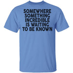 Somewhere Something Incredible Is Waiting To Be Known T-Shirt CustomCat