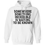 Somewhere Something Incredible Is Waiting To Be Known T-Shirt CustomCat