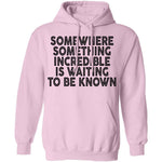 Somewhere Something Incredible Is Waiting To Be Known T-Shirt CustomCat