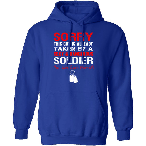 Sorry This Guy is Taken by a Soldier T-Shirt CustomCat