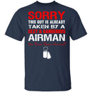Sorry This Guy is Taken by an Airman T-Shirt CustomCat