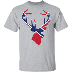 Southern Flag Deer T-Shirt CustomCat