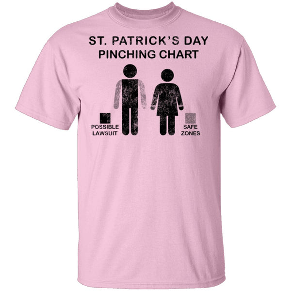St. Patrick's Day Pinching Chart T-Shirt CustomCat