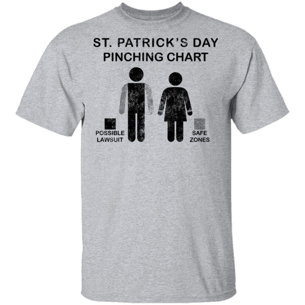 St. Patrick's Day Pinching Chart T-Shirt CustomCat