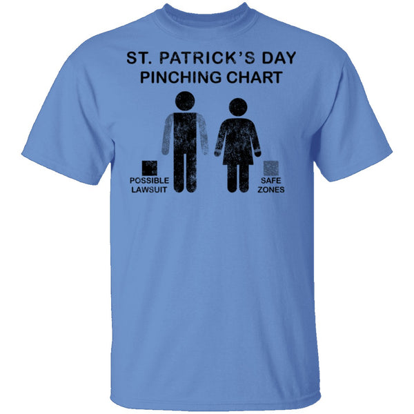 St. Patrick's Day Pinching Chart T-Shirt CustomCat