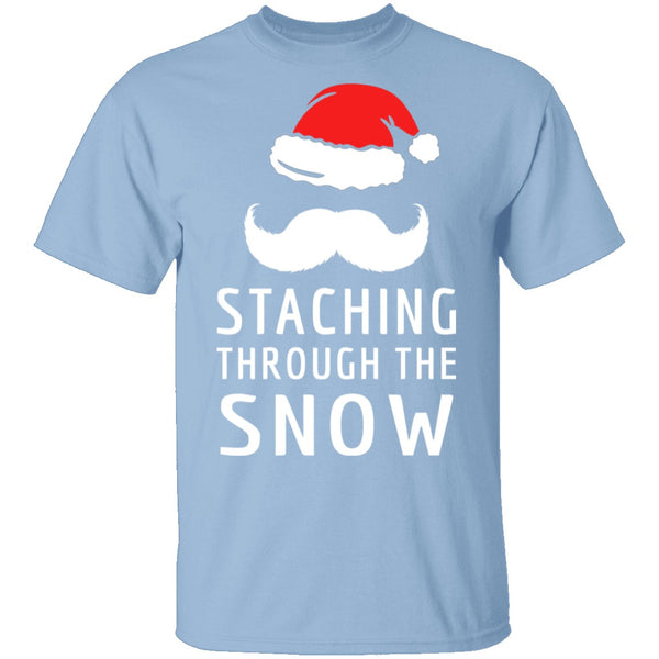 Staching Through The Snow T-Shirt CustomCat