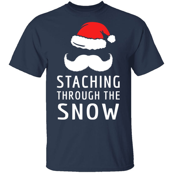 Staching Through The Snow T-Shirt CustomCat