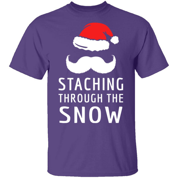Staching Through The Snow T-Shirt CustomCat