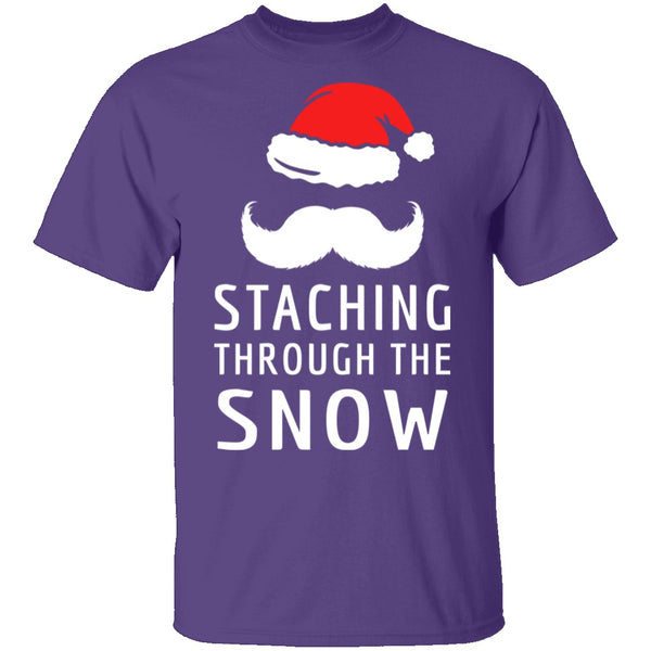 Staching Through The Snow T-Shirt CustomCat