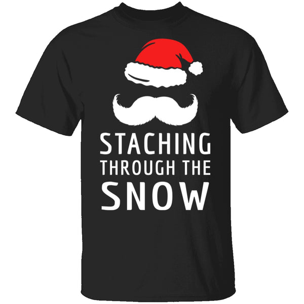 Staching Through The Snow T-Shirt CustomCat