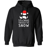 Staching Through The Snow T-Shirt CustomCat