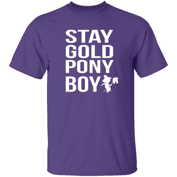 Stay Gold Pony Boy T-Shirt CustomCat