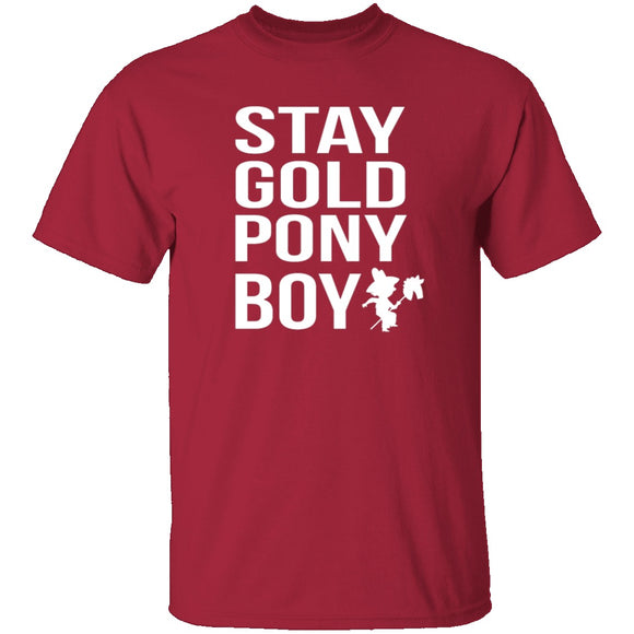 Stay Gold Pony Boy T-Shirt CustomCat