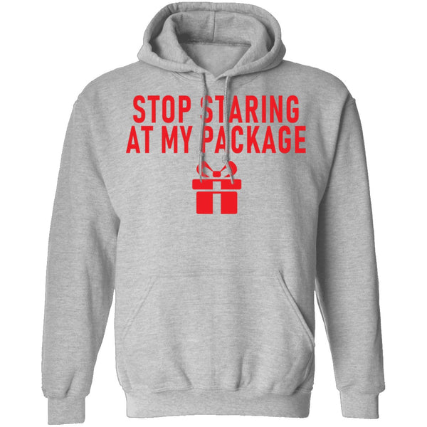 Stop Staring At My Package T-Shirt CustomCat