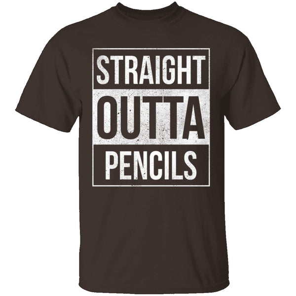 Straight Outta Pencils T-Shirt CustomCat