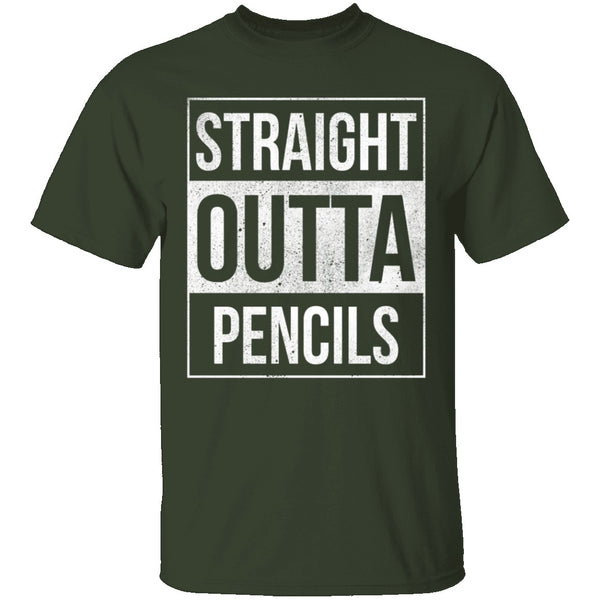 Straight Outta Pencils T-Shirt CustomCat