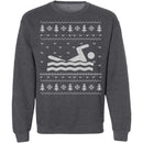 Swimming Ugly Christmas Sweater CustomCat