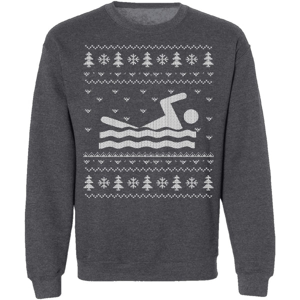 Swimming Ugly Christmas Sweater CustomCat