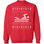 Swimming Ugly Christmas Sweater CustomCat