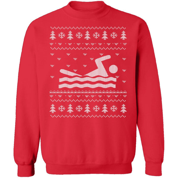 Swimming Ugly Christmas Sweater CustomCat