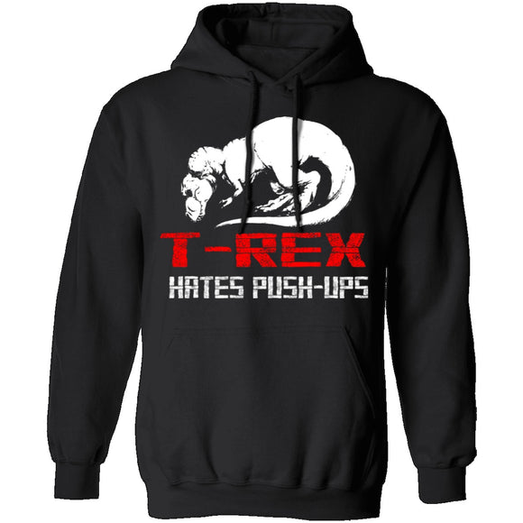 T-Rex Hates Pushups T-Shirt CustomCat