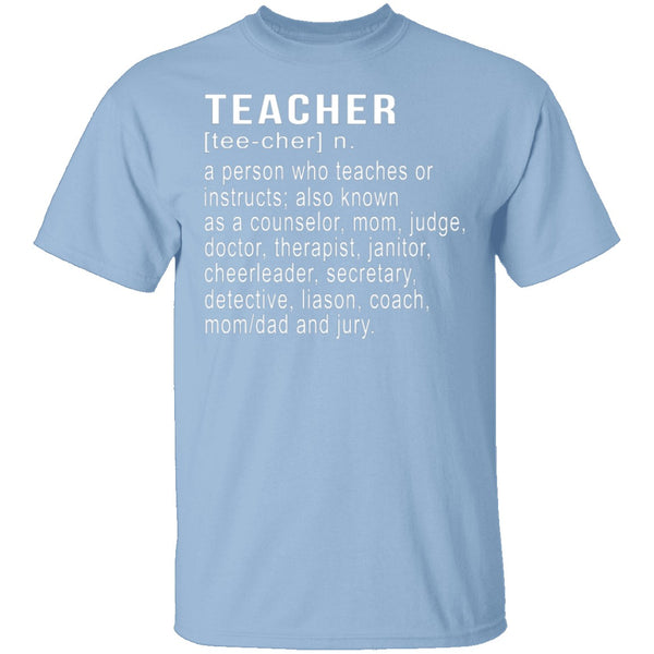 Teacher Definition T-Shirt CustomCat