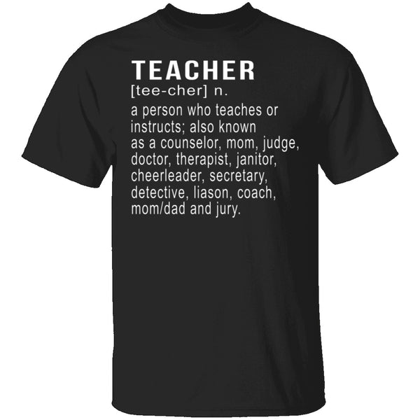 Teacher Definition T-Shirt CustomCat