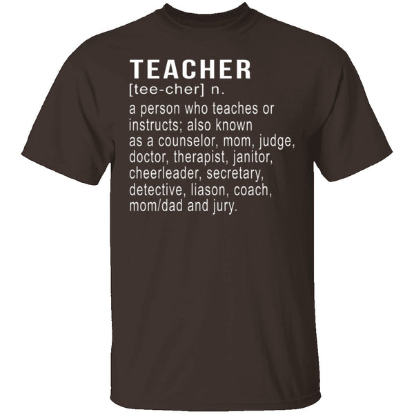 Teacher Definition T-Shirt CustomCat