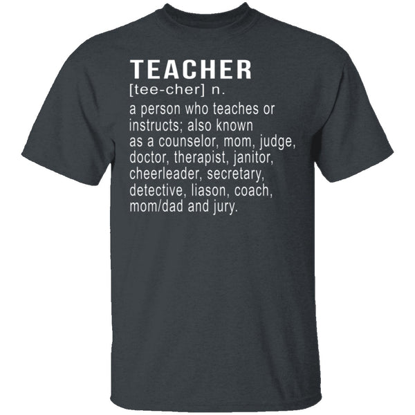 Teacher Definition T-Shirt CustomCat