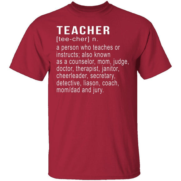 Teacher Definition T-Shirt CustomCat