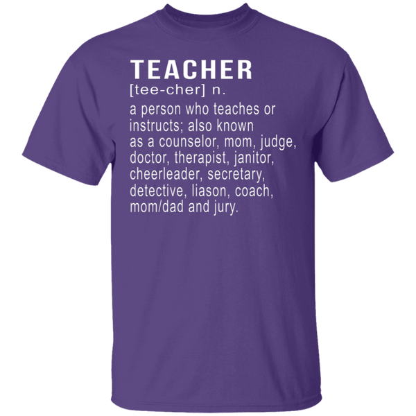 Teacher Definition T-Shirt CustomCat