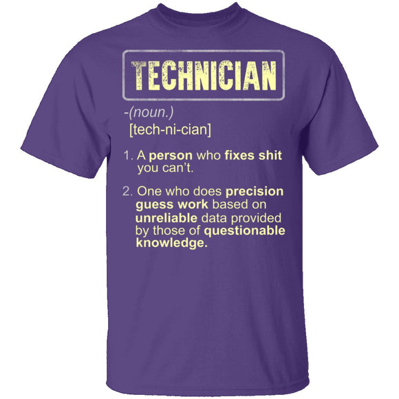 Technician Definition T-Shirt CustomCat