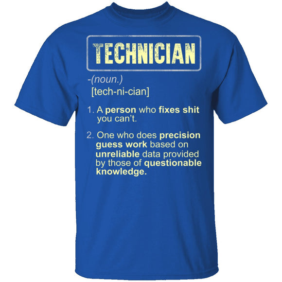 Technician Definition T-Shirt CustomCat