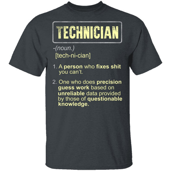 Technician Definition T-Shirt CustomCat