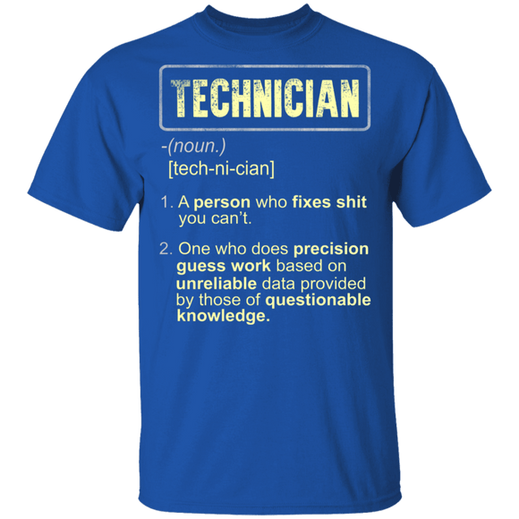 Technician Definition T-Shirt CustomCat