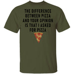 The Difference Between Pizza And Your Oppinion Is That I Asked For Pizza T-Shirt CustomCat
