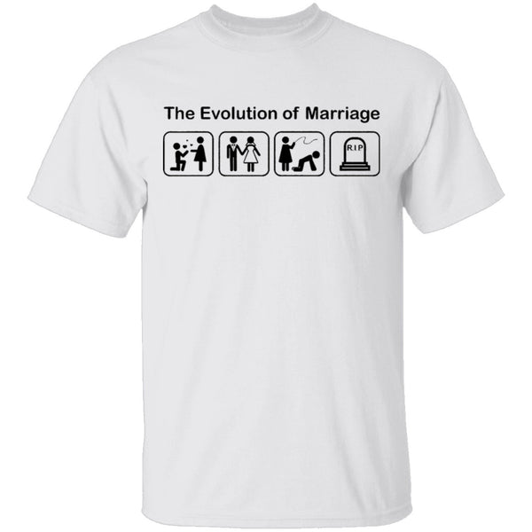 The Evolution Of Marriage T-Shirt CustomCat