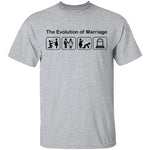 The Evolution Of Marriage T-Shirt CustomCat