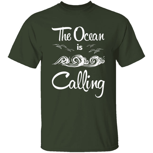 The Ocean Is Calling T-Shirt CustomCat