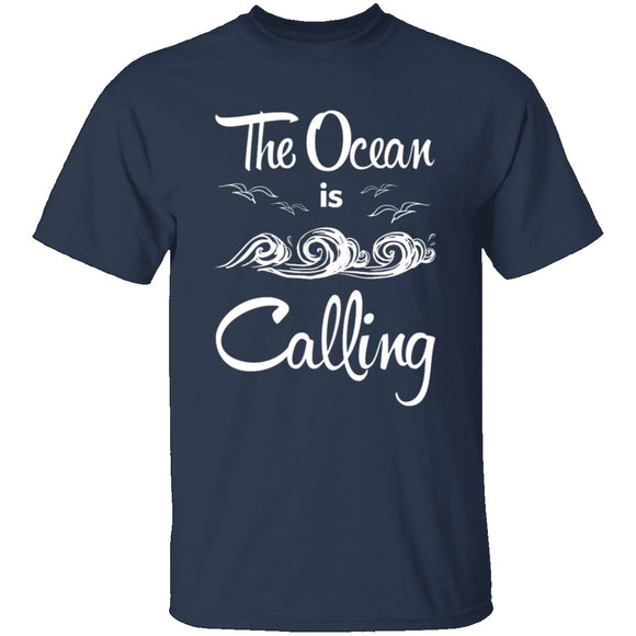 The Ocean Is Calling T-Shirt CustomCat