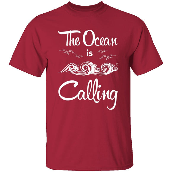 The Ocean Is Calling T-Shirt CustomCat