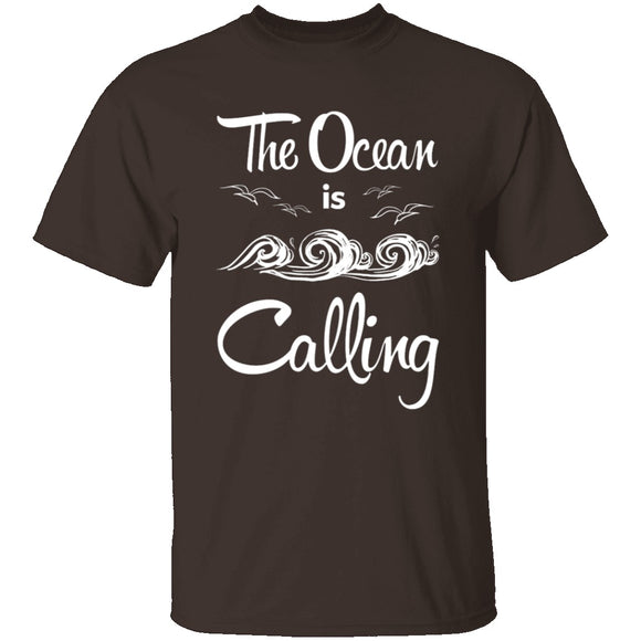 The Ocean Is Calling T-Shirt CustomCat
