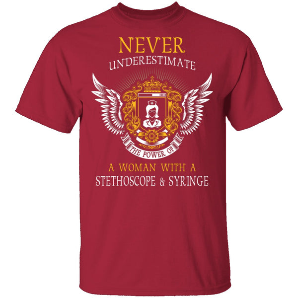 The Power Of A Nurse T-Shirt CustomCat