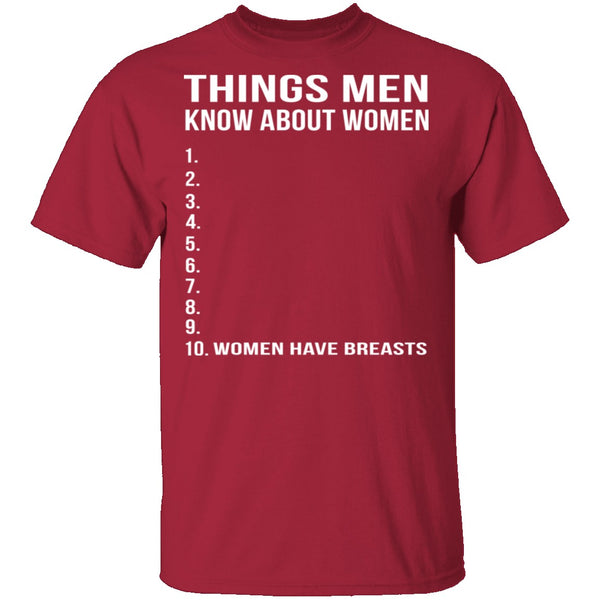 Things Men Know About Women T-Shirt CustomCat