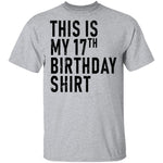 This Is My 17th Birthday Shirt T-Shirt CustomCat