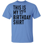 This Is My 17th Birthday Shirt T-Shirt CustomCat
