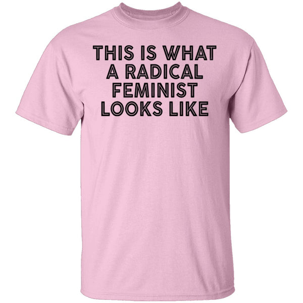 This Is What A Radical Feminist Looks Like T-Shirt CustomCat